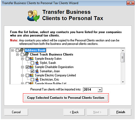 Copy Business Clients Screenshot (Step 3)