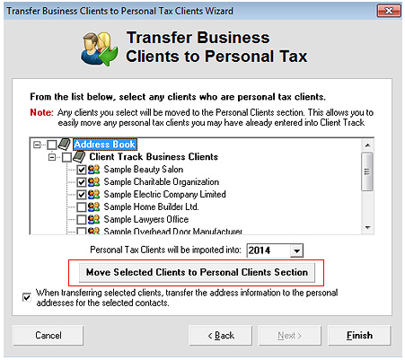 Move Business Clients Screenshot (Step 3)