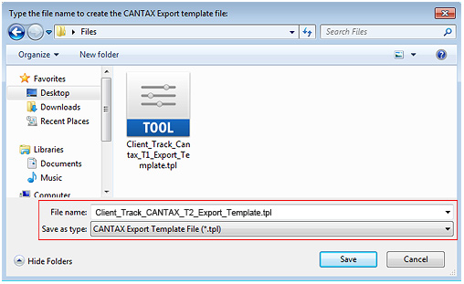 Export CANTAX T2 Screenshot (Step 3)