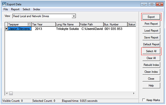 Export CANTAX T2 Screenshot (Step 5)