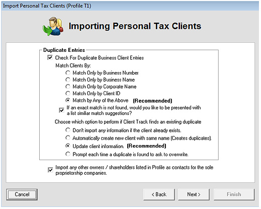 Export Profile T1 Screenshot (Step 3)